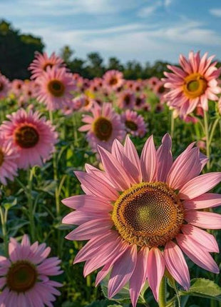 Iris Tectorum Rose Sunflower 50Pcs Pink Sunflower Seeds Pink Sunflower Seeds